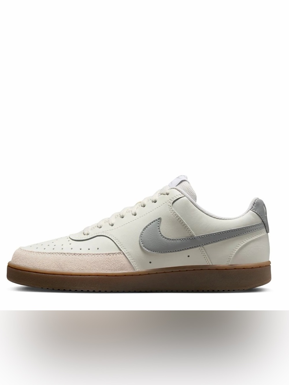 Nike Men’s Court Vision Low-Top Sneakers w/ Gray Swoosh Street Style Size 7